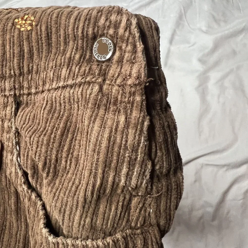 Oshkosh B'Gosh Brown Corduroy Embroidered Overalls Size 3-6 Months Baby Kid Fall
